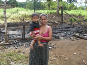 Jorge Armando Lopez Cuc, nine months old, was asleep in his parents house when it was set on fire